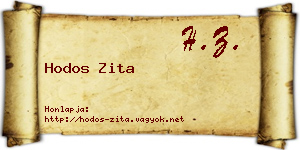 Hodos Zita névjegykártya